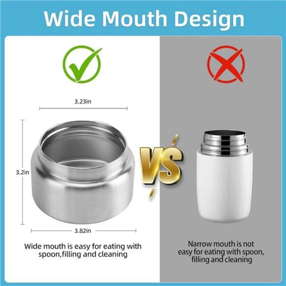 Bento Lunch Box for Kids With 8oz Soup Thermo,Leak-proof Lunch Containers - Picture 4 of 8